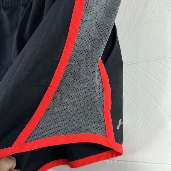 UNDER ARMOUR‎ Black Gray Coral Running Workout Gym Bike Shorts Size Small - Picture 4 of 9